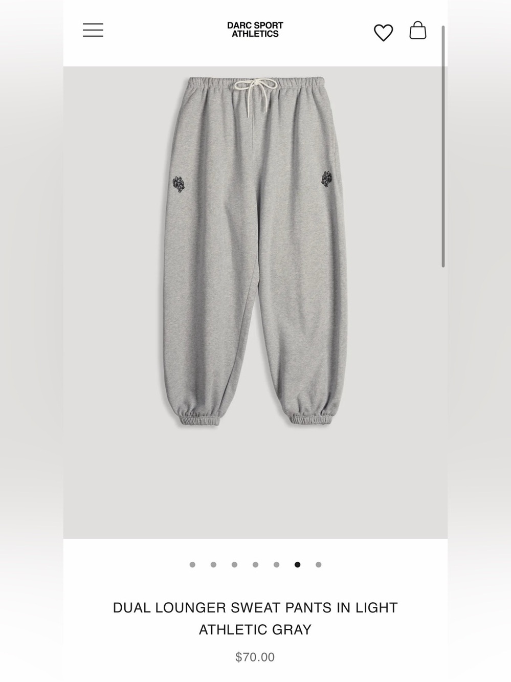 Darc Sport Dual Lounger Sweat Pants Light Athletic Gray